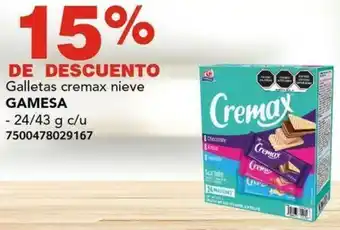 City Club Galletas cremax nieve GAMESA 24/43g oferta