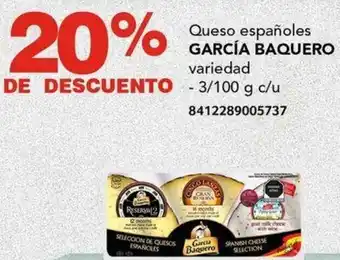 City Club Queso españoles GARCÍA BAQUERO variedad 3/100g oferta