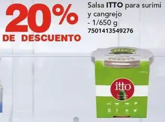 City Club Salsa ITTO para surimi y cangrejo 1/650g oferta