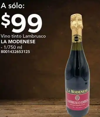 City Club Vino tinto Lambrusco LA MODENESE 1/750ml oferta