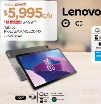 Chedraui Lenovo Tablet Mod. ZAAM0220MX oferta