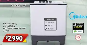 Soriana Express Lavadora 11kg marca Midea oferta