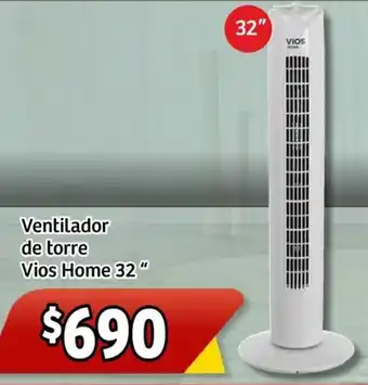 Soriana Express Ventilador de torre Vios Home 32" oferta