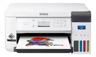 Mercado Libre Impresora a color simple función Epson SureColor F170 con wifi blanca 100V/240V tintas CMYK sublimación oferta