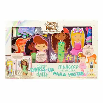 Muñecas de Madera para Vestir Paquete de 6 Story Magic