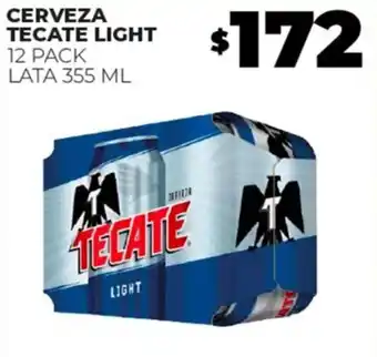 CERVEZA TECATE LIGHT 12 PACK LATA 355 ML