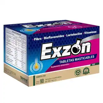 Farmacia San Pablo Exzon Tabletas Masticables Sabor Uva Suplemento Alimenticio oferta