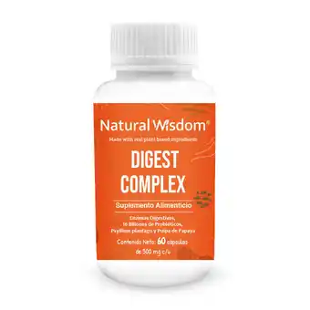 Farmacia San Pablo Natural Wisdom Suplemento Alimenticio con Enzimas Digestivas, Psyllium y Pulpa de Papaya oferta