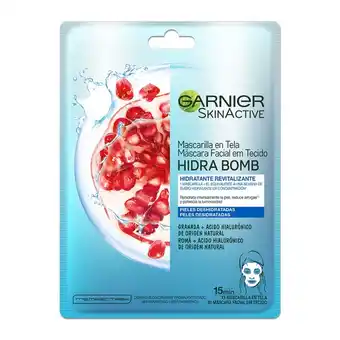 Farmacia San Pablo Garnier Mascarilla en Tela SkinActive Hidra Bomb Granada + Ácido Hialurónico oferta