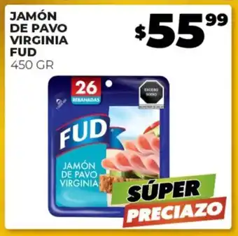JAMÓN DE PAVO VIRGINIA FUD 450 GR
