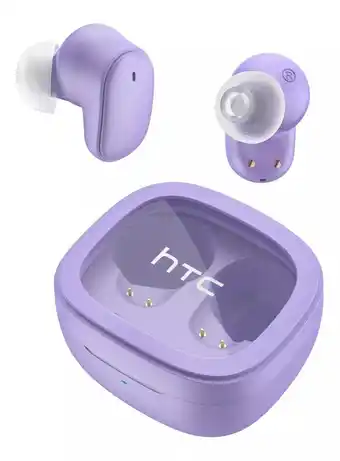 Mercado Libre Audífonos gamer inalámbricos HTC True Wireless Earbuds 9+ BDA9 violeta con luz LED oferta