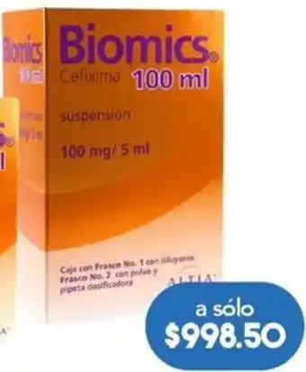 Farmacia San Pablo Biomics suspensión 100mg/5ml 100ml. oferta