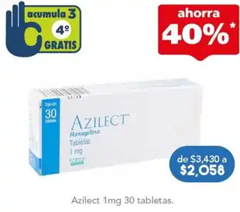 Farmacia San Pablo Azilect 1mg 30 tabletas. oferta