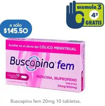 Farmacia San Pablo Buscapina fem 20mg 10 tabletas oferta