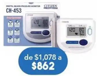 Farmacia San Pablo Citizen baumanómetro CH 453/90 para brazo 1 pieza oferta