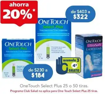 Farmacia San Pablo One Touch Select Plus 25 o 50 tiras oferta