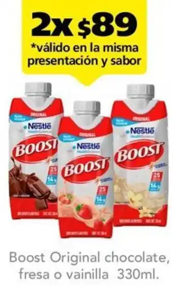 Farmacia San Pablo Boost Original chocolate, fresa o vainilla 2x330ml oferta