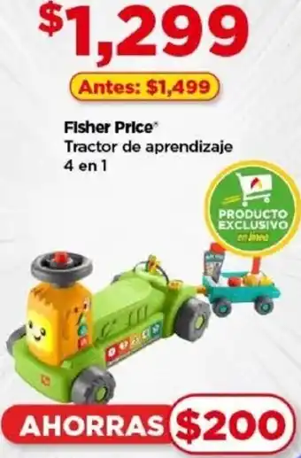 Bodega Aurrerá Fisher Price Tractor de aprendizaje 4 en 1 oferta