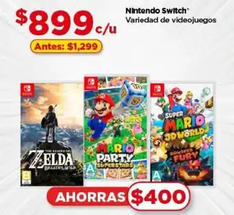 Bodega Aurrerá Nintendo Switch Variedad de videojuegos oferta