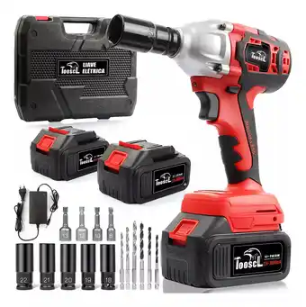 Mercado Libre Llave De Impacto Inalámbrico Sincarbono Kit Toosci 2baterias oferta