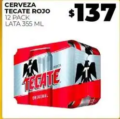 Merco Tecate - cerveza rojo oferta