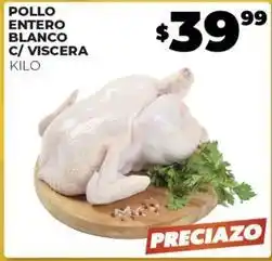 Merco Pollo entero blanco c/viscera oferta