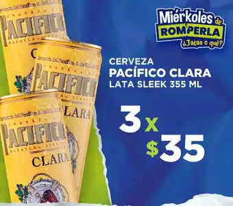 CERVEZA PACÍFICO CLARA LATA SLEEK 355 ML X 3