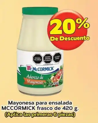 Mayonesa para ensalada McCORMICK frasco de 420 g.