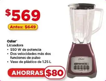 Bodega Aurrerá Oster Licuadora 1.25L oferta