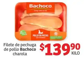 Soriana Híper Filete de pechuga de pollo Bachoco charola, kilo oferta