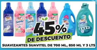 SUAVIZANTES SUAVITEL DE 700 ML, 850 ML Y 3 LTS