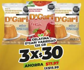 Merco GELATINA D'GARI VARIEDAD 120 g x 3 oferta