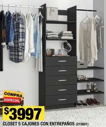 The Home Depot Closet 5 cajones con entrepanos oferta