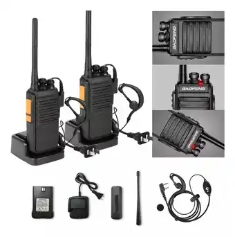 Mercado Libre 2 Radios Baofeng Bf-868 Walkie Talkie Uhf Con Manos Libres oferta