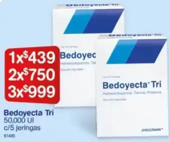 Farmacias Benavides Bedoyecta Tri 50,000 UI c/5 jeringas oferta