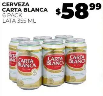 Merco CERVEZA CARTA BLANCA 6 PACK LATA 355 ML oferta