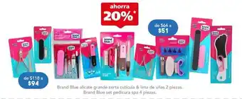 Farmacia San Pablo Brand blue - alicate grande corta cutícula & lima de uñas 2 piezas oferta