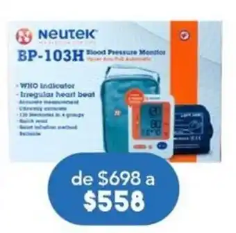 Farmacia San Pablo Neutek baumanómetro BP-103H 1 pieza. oferta