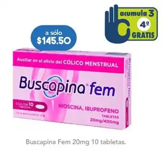 Farmacia San Pablo Buscapina Fem 20mg 10 tabletas oferta