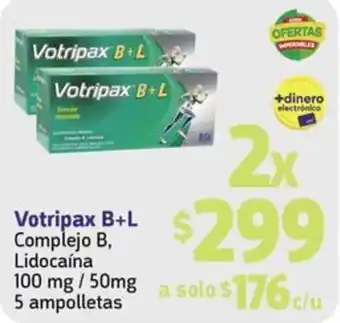 Votripax B+L Complejo B, Lidocaína +dinero electrónico 2x
