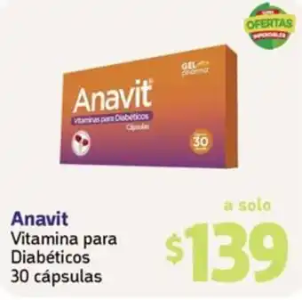 Farmacon Anavit Vitamina para Diabéticos 30 cápsulas oferta