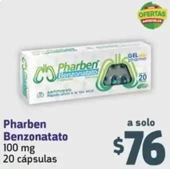 Farmacon Pharben Benzonatato 100mg 20 cápsulas oferta
