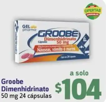 Farmacon Groobe Dimenhidrinato 50mg 24 cápsulas oferta