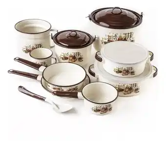 Mercado Libre Batería De Cocina Clásica De Peltre Armonía Plus Color Crema oferta