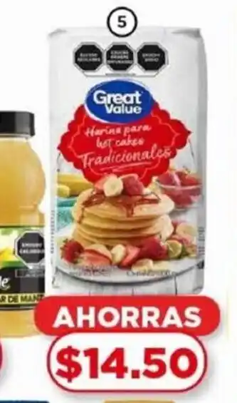 Bodega Aurrerá Great Value Harina para hot cakes tradicional 800 g oferta