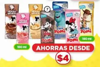 Bodega Aurrerá Alpura Vaquitas o Lala Yoml Variedad de leche saborizada x 4 oferta