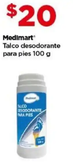 Bodega Aurrerá Medimart Talco desodorante para pies 100g oferta