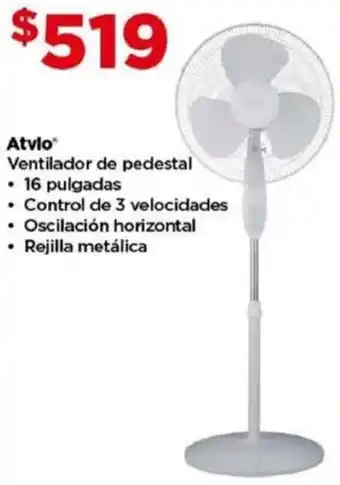 Bodega Aurrerá Atvlo Ventilador de pedestal 16 pulgadas oferta