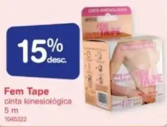 Farmacias Benavides Fem Tape cinta kinesiológica 5 m oferta