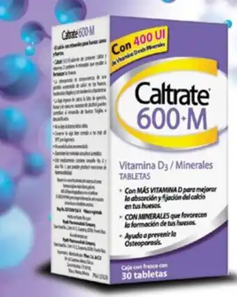 Farmacias Similares Calcio/vitamina D3 y minerales 30 tabletas oferta